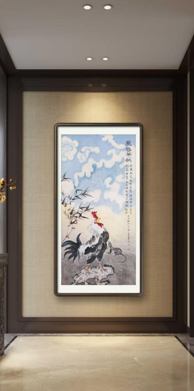 十二生肖系列國畫《晨昏共戲》創(chuàng)作談——以雞與鼠的意象重構(gòu)為核心(圖2)