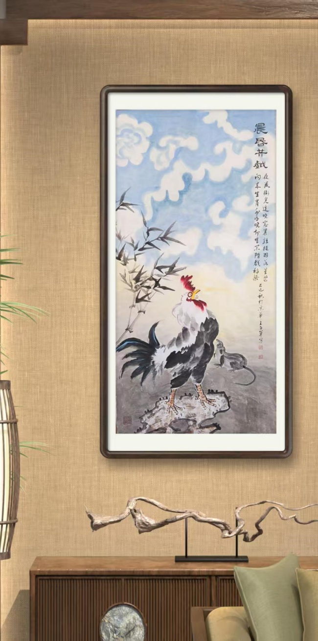 十二生肖系列國畫《晨昏共戲》創(chuàng)作談——以雞與鼠的意象重構(gòu)為核心(圖3)