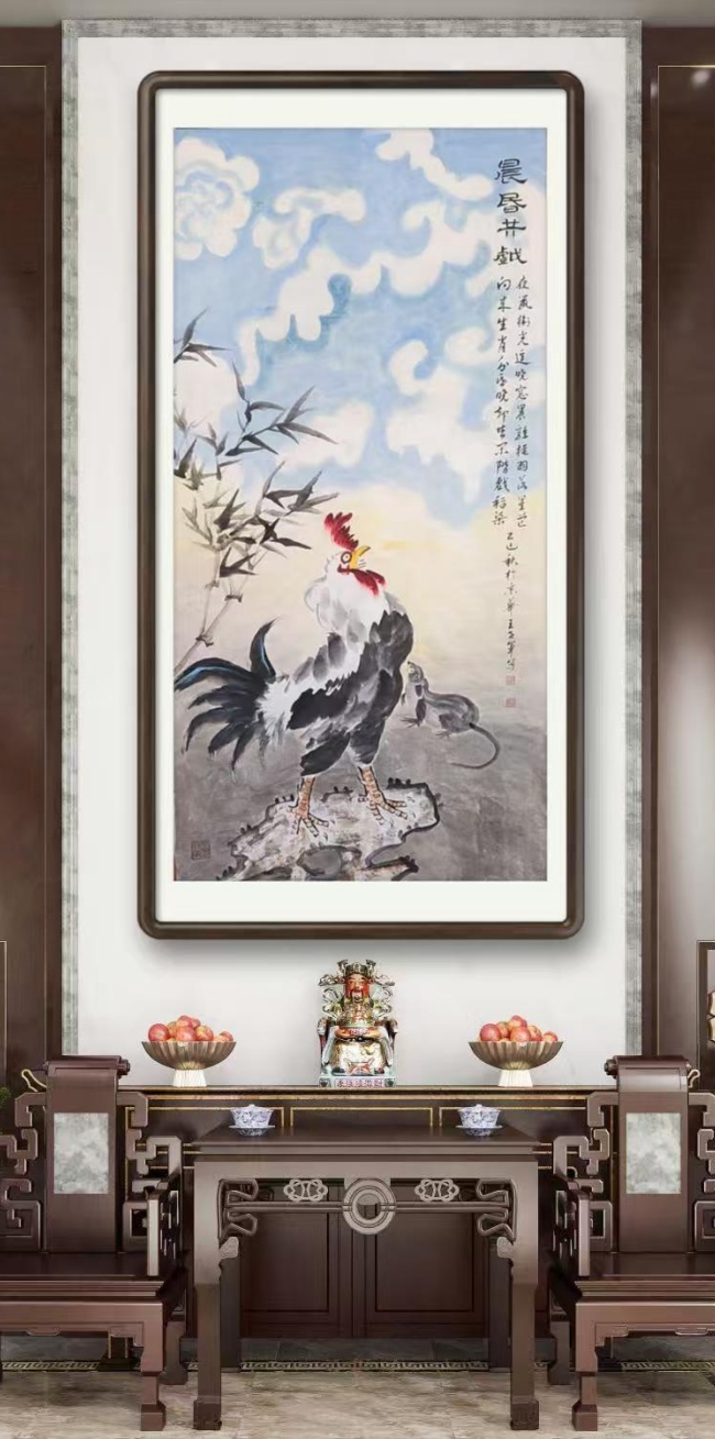 十二生肖系列國畫《晨昏共戲》創(chuàng)作談——以雞與鼠的意象重構(gòu)為核心(圖6)